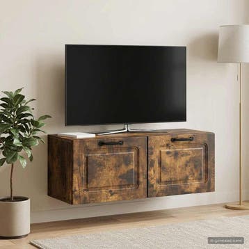 vidaXL Wandbeugel TV-kast Gerookt eiken 78,5 x 31 x 30 cm, Minder dan 50 cm, Verzenden, Nieuw, Minder dan 100 cm