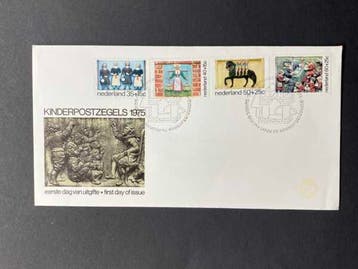 FDC 1975 Kind [N.V.P.H. nr. E144], Postzegels en Munten, Ophalen of Verzenden, Gestempeld