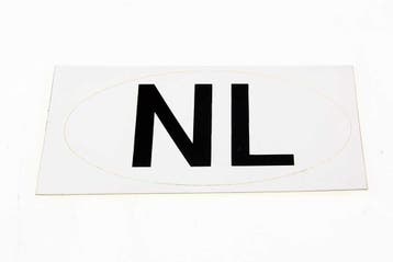 NL sticker Wit 80 x 47 OVAAL GRATIS VERZENDEN, Ophalen of Verzenden, Nieuw