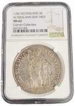 Provincie W.Friesland 3 gulden 1786 generaliteits NGC, Verzenden, Losse munt, Zilver
