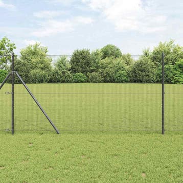 vidaXL Gelast gaashek 2500 x 140 cm Grijs, Verzenden, Nieuw, Kunststof