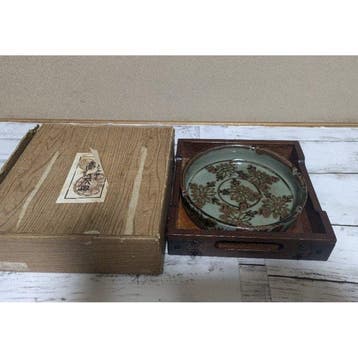 Vintage Japanse houten tabaksdoos voor op bureau met, Antiek en Kunst