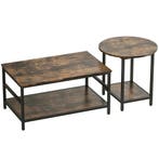 Salontafelset, 2-delig, Rechthoekige En Ronde Tafel Met 2-la, Huis en Inrichting, Woonaccessoires | Kussens, Verzenden, Nieuw