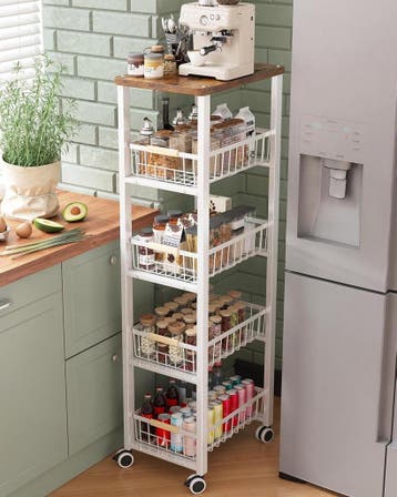 Mobiele Organiser 5 Etages | 46% Korting, Huis en Inrichting, Kasten | Overige, Ophalen of Verzenden, Zo goed als nieuw