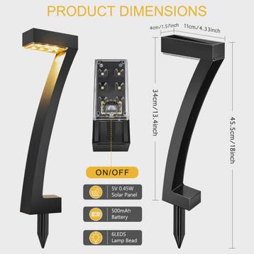 Moderne Solar Tuinverlichting 7-Vorm - Waterdicht IP65 - Aut, Tuin en Terras, Verzenden, Nieuw