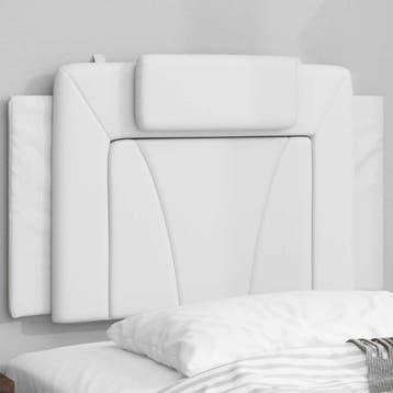 vidaXL Hoofdbordkussen Viana 80 cm kunstleer wit, Verzenden, Nieuw, Wit, Overige materialen