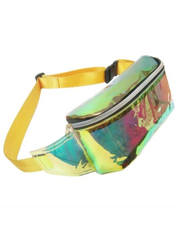 KIMU® Transparante Iridescent Heuptas Rechthoekig Holografis, Ophalen of Verzenden, Nieuw, Geel, Overige typen