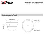 Dahua IPC-HDBW1430DE-SW 4 MP  WiFi vaste Dome Micro SD, Ophalen of Verzenden, Nieuw