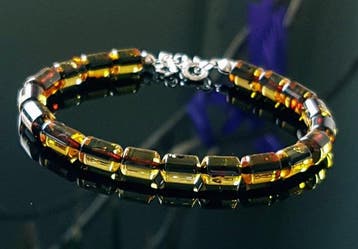 Amber Natuurlijke Baltisch amber armband - cilindervormige