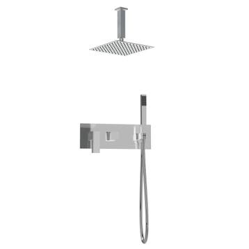 Vierkante inbouw regendouche met plafond arm 25cm douchekop, Verzenden, Nieuw