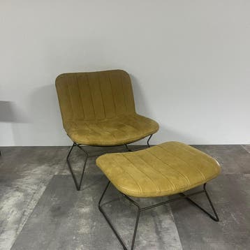 bert plantagie Fauteuil & Voetenbankje Draat - Ongebruikt, Huis en Inrichting, Ophalen of Verzenden, Zo goed als nieuw, 75 tot 100 cm