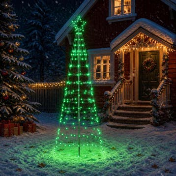 vidaXL LED Kerstboom EKENAS 250 cm 300 LEDs Meerkleurig, Verzenden, Nieuw