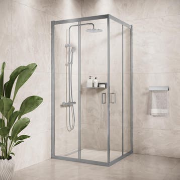 Douchecabine Dakota 80 x 80 x 190 cm Chroom, Verzenden, Nieuw, Douche