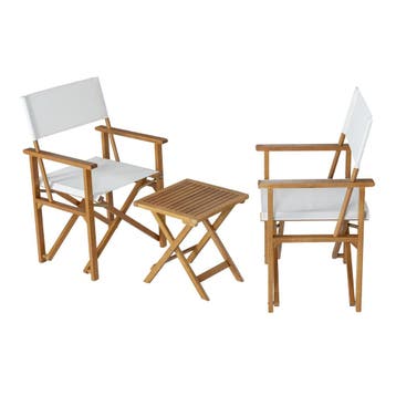 Bistroset Capistrello 3-delig tuintafel met 2 tuinstoelen ho, Verzenden, Nieuw