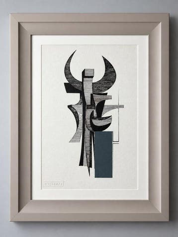 Eugène Eechaut (1928-2019) - Abstract ink composition