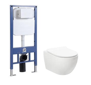 SALE - Ravius 53 - Mat wit - Toiletset - Hangend - Soft, Ophalen of Verzenden, Nieuw