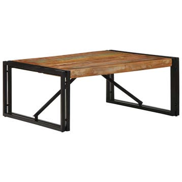 vidaXL Salontafel 80x80x35 cm massief gerecycled hout, Huis en Inrichting, Tafels | Salontafels, 50 tot 100 cm, Verzenden, Vierkant