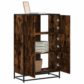 vidaXL buffetkast 68x35x106,5 cm bewerkt hout en metaal, Verzenden, Nieuw, Overige houtsoorten