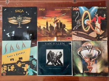 Saga, Van Halen - 5 x LP Albums + 1 x maxi single - Diverse, Nieuw in verpakking
