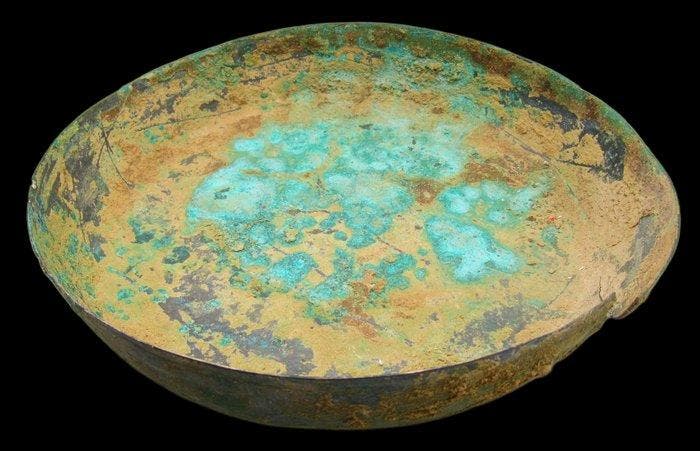 Byzantijns Grote antieke bronzen vaas met versieringen -, Antiek en Kunst, Antiek | Overige Antiek