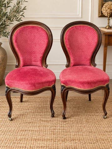 Fauteuil (2) - Walnoot - Massif Napoléon III