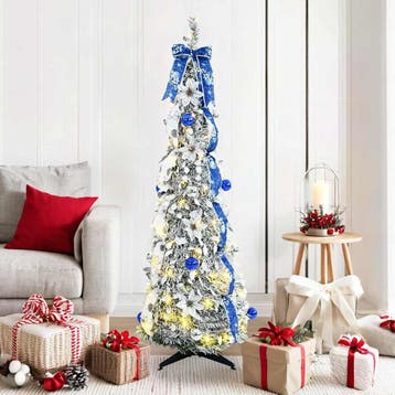 vidaXL Kunstkerstboom Wit 150 cm PVC, Verzenden, Nieuw