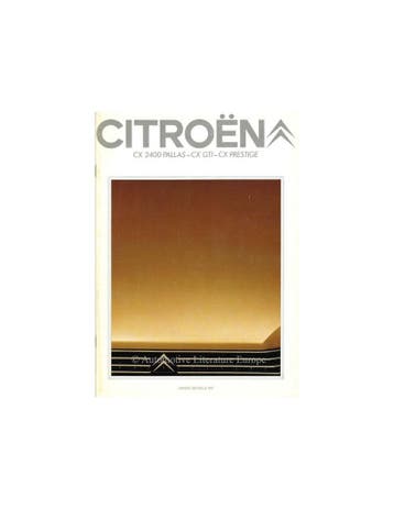 1981 CITROËN CX BROCHURE FRANS, Nieuw, Author