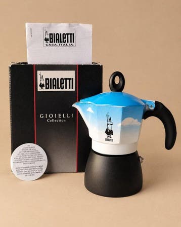 Caffettiera Bialetti Moka Gioielli Collection Decoro Cielo