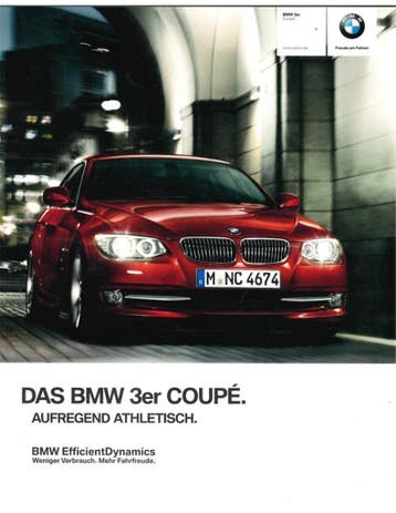 2012 BMW 3 SERIE COUPÉ BROCHURE DUITS, Nieuw, BMW, Author
