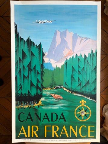 J. Anne Dore - Air France - Affiche dagence « Canada – Air