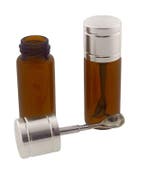 Teletoot doseer potje - bruin glas     Medium glazen potje, Verzamelen, Ophalen of Verzenden, Nieuw