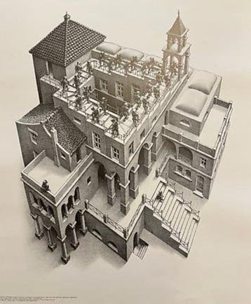 M.C Escher - M.C Escher Company Baarn Holland - Klimmen en, Antiek en Kunst