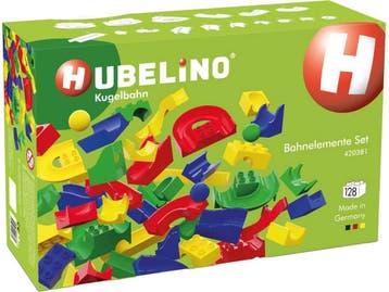 Hubelino Knikkerbaan - Baanelementen - 128dlg - Multicolor, Verzenden, Zo goed als nieuw