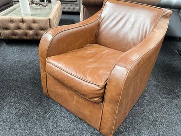 Chesterfield Maarssen !! Camel Leren Chesterfield Club Chair, Huis en Inrichting, Ophalen, Zo goed als nieuw, Leer, Chesterfield