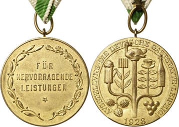Vergoudete brons medaille 1928 Leipzig, Verzenden