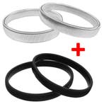 Fako Bijoux - Set Van 2 paar Mouwophouders Zwart & Zilver -, Sieraden, Tassen en Uiterlijk, Overige Accessoires, Verzenden, Nieuw