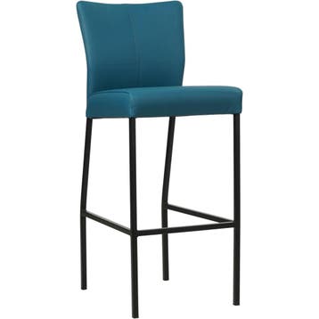 Set van 6 Leren barkruk Revolt hoog - Toledo Turquoise, Ophalen of Verzenden, Nieuw, Leer