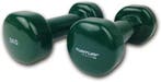 Tunturi Dumbells - 2 x 2 kg - Vinyl - Groen, Verzenden, Nieuw