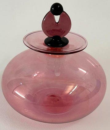 Profumiera con Tappo Vetro Artistico - Anni ‘60 - Vaas -