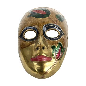 Victoriaans masker - Messing met emaille - Wand decoratie, Ophalen of Verzenden, Nieuw