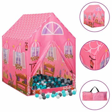 vidaXL Kinderspeeltent met 250 ballen 69x94x104 cm roze, Kinderen en Baby's, Verzenden, Nieuw