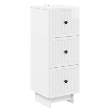 vidaXL Ladenkast Hoogglans Wit 33 x 34,5 x 90 cm Bewerkt, Verzenden, Nieuw