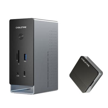 Cabletime USB C  16 in 1 Docking Station incl SSD behuizing, Docking station, Laptop, Nieuw, Ophalen of Verzenden