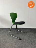 Eromes Marko - Vlinderstoel - slede - groene stoel met zw..., Vergader- of Presentatieruimte, Ophalen of Verzenden, Gebruikt, Stoel