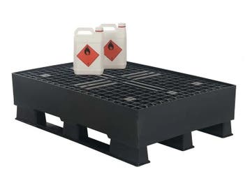 Opvangpallet - kunststof lekbak met rooster 1200 x 800 mm -, Ophalen of Verzenden, Nieuw