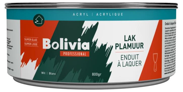 Bolivia Acryl Lakplamuur 800 gram, Doe-het-zelf en Verbouw, Verf, Beits en Lak, Nieuw, Ophalen of Verzenden