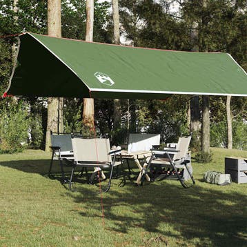 vidaXL Kampeerluifel waterdicht 500x294 cm groen, Verzenden, Nieuw, Tot en met 2