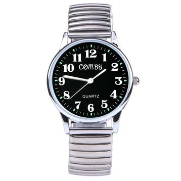 Fako - Horloge - Rekband - Comby - Ø 36mm - Zwart, Verzenden, Nieuw