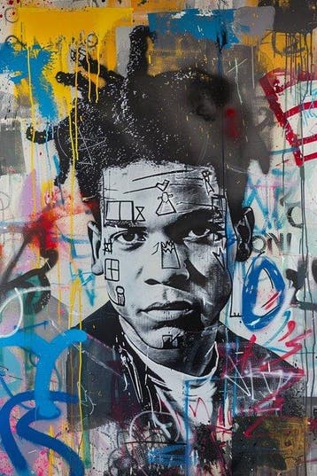 Dine Chanima (XX-XXI) - Vivid Basquiat Scenes, Antiek en Kunst