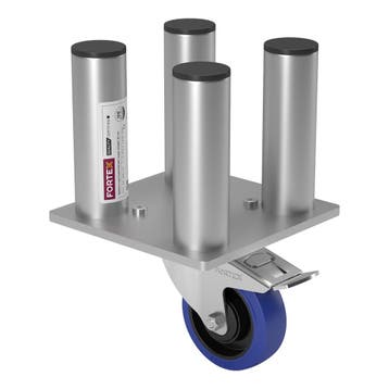 FORTEX STAGE750 Quattro poot met zwenkwiel/rem podiumhoogte, Verzenden, Nieuw